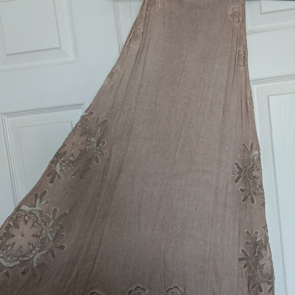 Dusty Pink Halter Tunic/Mini with Floral Details - Large - Picture 3 of 6